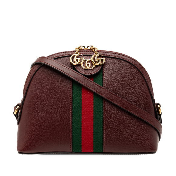Gucci Handbags - Pre-Loved Gucci Small Calfskin Web Ophidia Dome Crossbody